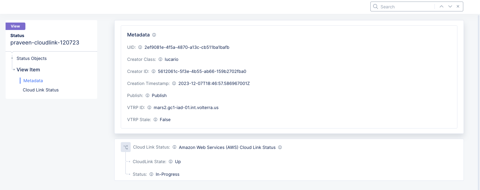 Figure: GCP CloudLink Status Successful