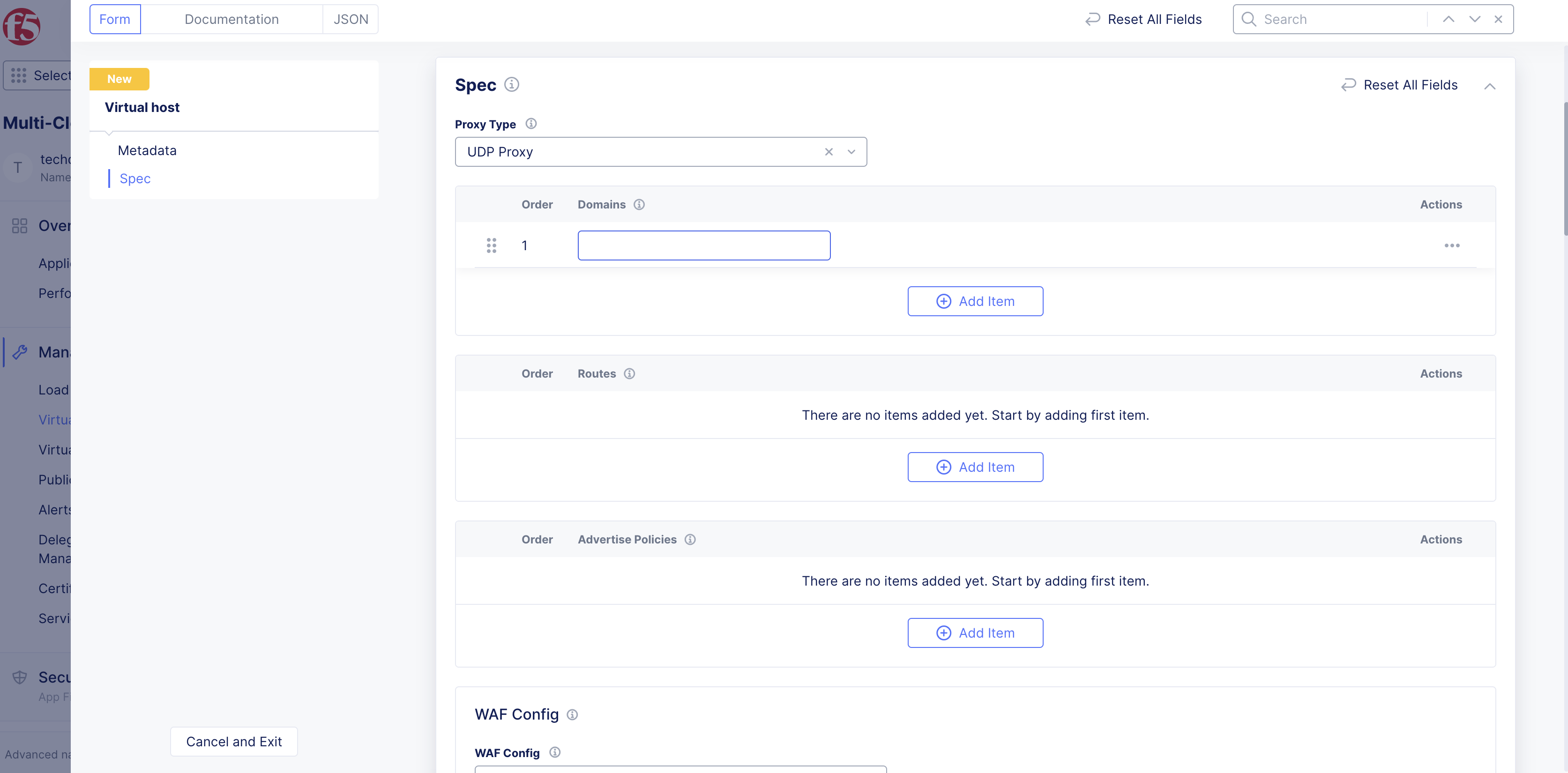 Figure: Domain Configuration