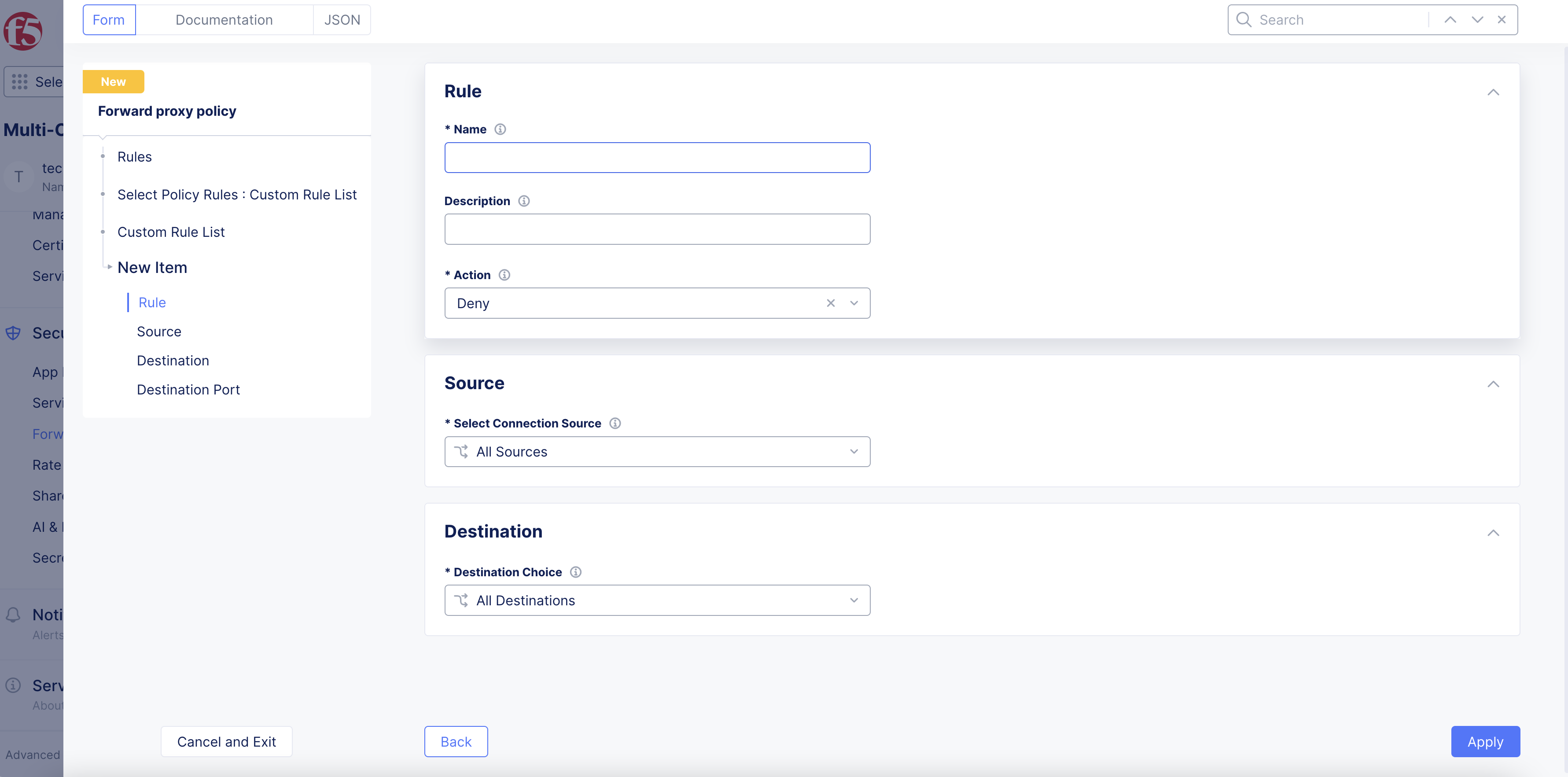 Figure: Add Proxy Rule